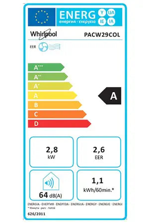 Climatiseur mobile Whirlpool PACW29COL