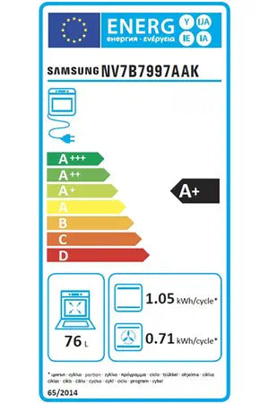Four encastrable Samsung NV7B7997AAK BESPOKE DUAL COOK STEAM série 7