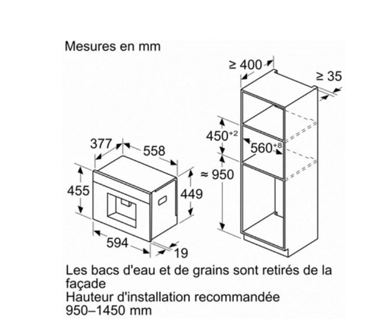 Machine à café encastrable Siemens CT718L1B0
