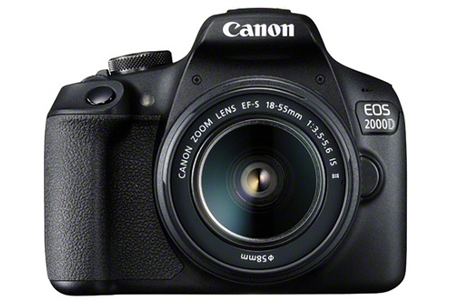 Appareil photo Reflex CANON EOS 2000D+EF-S 18-55 IS II+EF 75-300 F/4-5,6 III + SAC + CARTE MÉMOIRE SD 16 GO