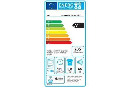 Sèche-linge AEG SÈCHE-LINGE POMPE À CHALEUR AVEC CONDENSEUR 60CM 8KG A++ BLANC - AEG - T7DBR842H