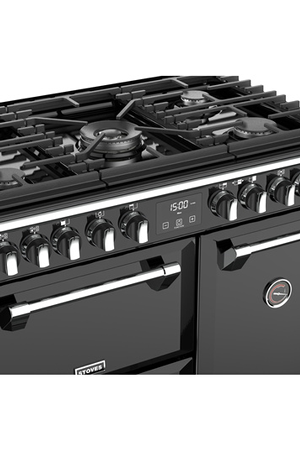 Piano de cuisson STOVES RICHMOND DELUXE 90CM GAZ NOIR BRILLANT - PRICHDX90DFBL