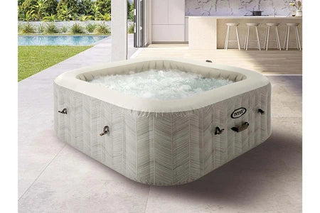 Spa gonflable INTEX SPA GONFLABLE PURESPA CHEVRON CARRÉ BULLES 4 PLACES - INTEX